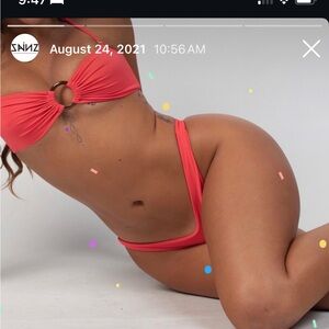 Stylish Red Bikini BOTTOM ONLY CORAL reversible to red